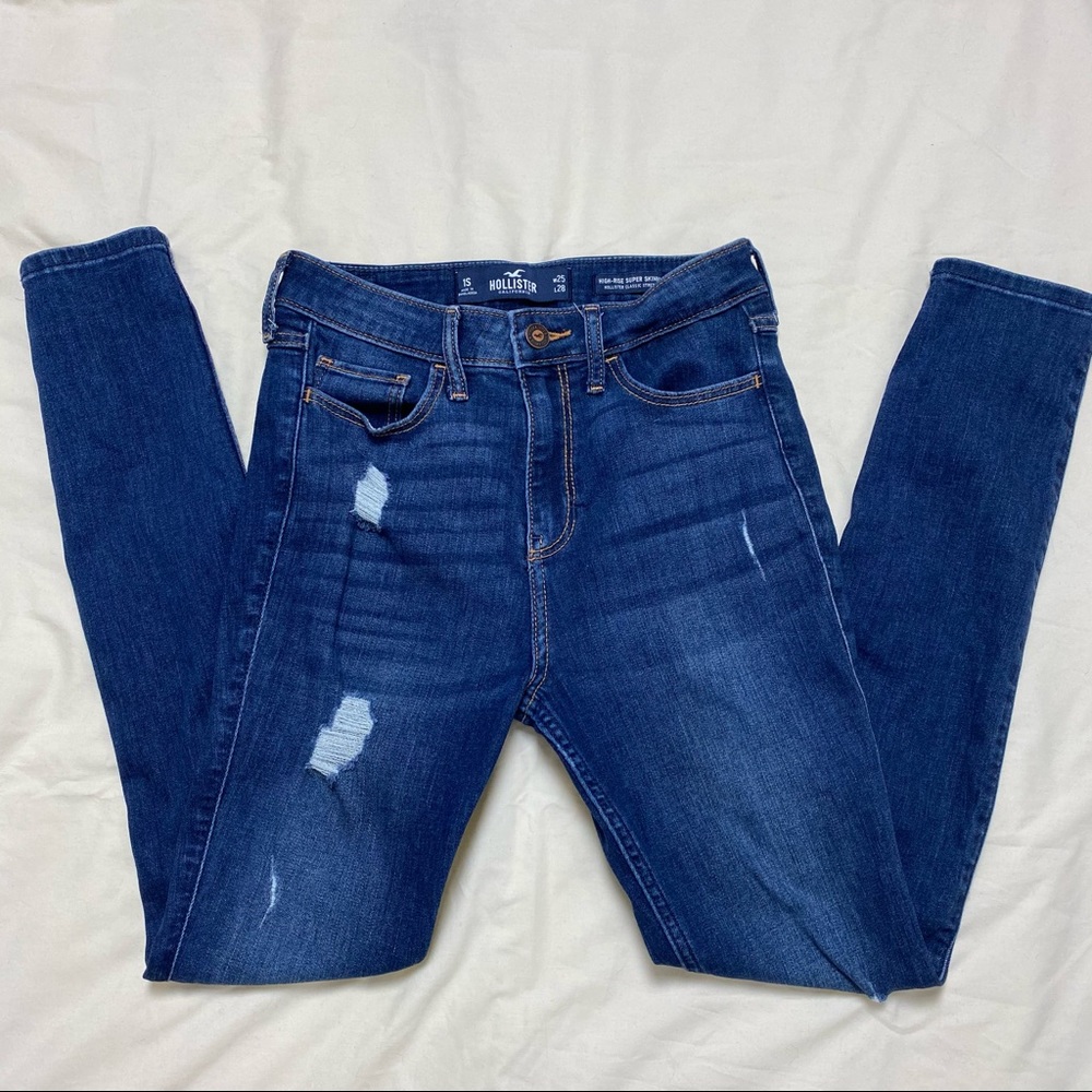 Blue Hollister High Rise Super Skinny- Size 1S w25 L28